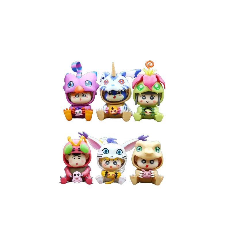 8 قطع من دمى ملابس عصرية جديدة للرسوم المتحركة وحلي سطح المكتب الإبداعية #5