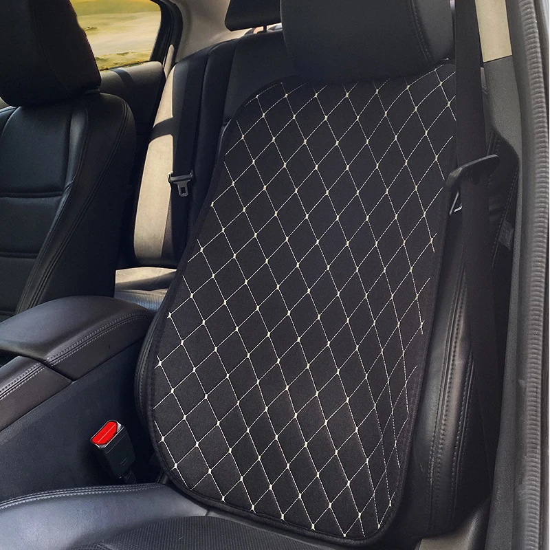 New Linen Car Seat Cushion Car Front Seat Cushion, Seat Back Cushion Breathable and Comfortable, All Seasons Universal