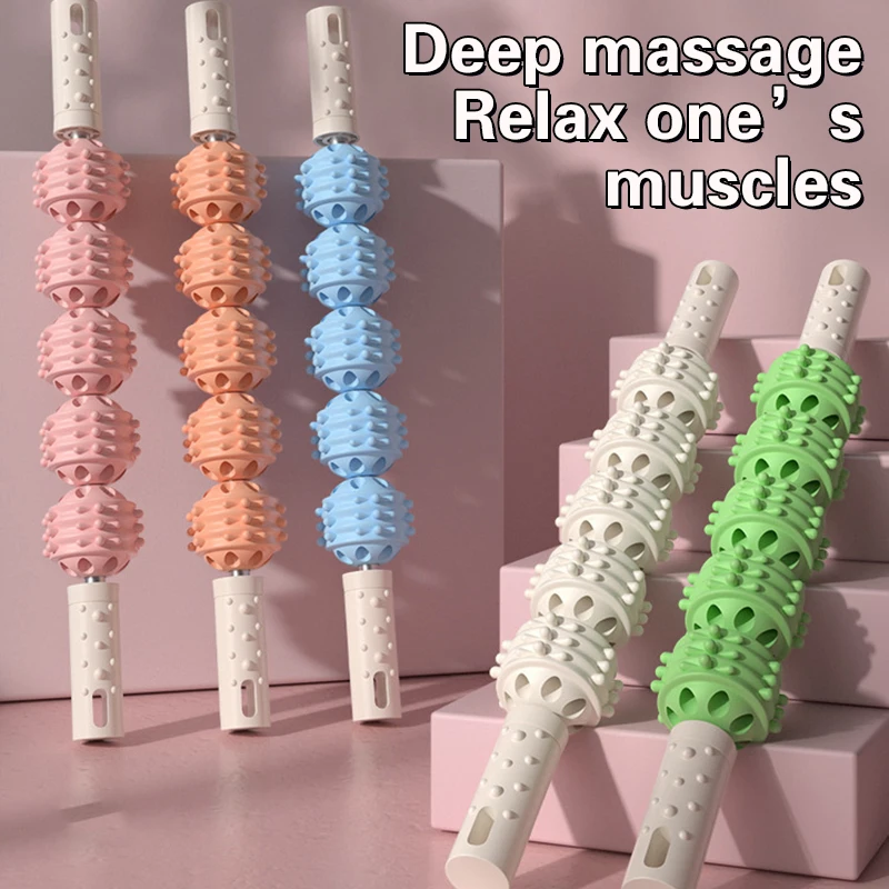 

Massage Roller Ball Muscles Relaxation Whole Body Massage Stick Yoga Fitness Wolf Tooth Fascia Stick