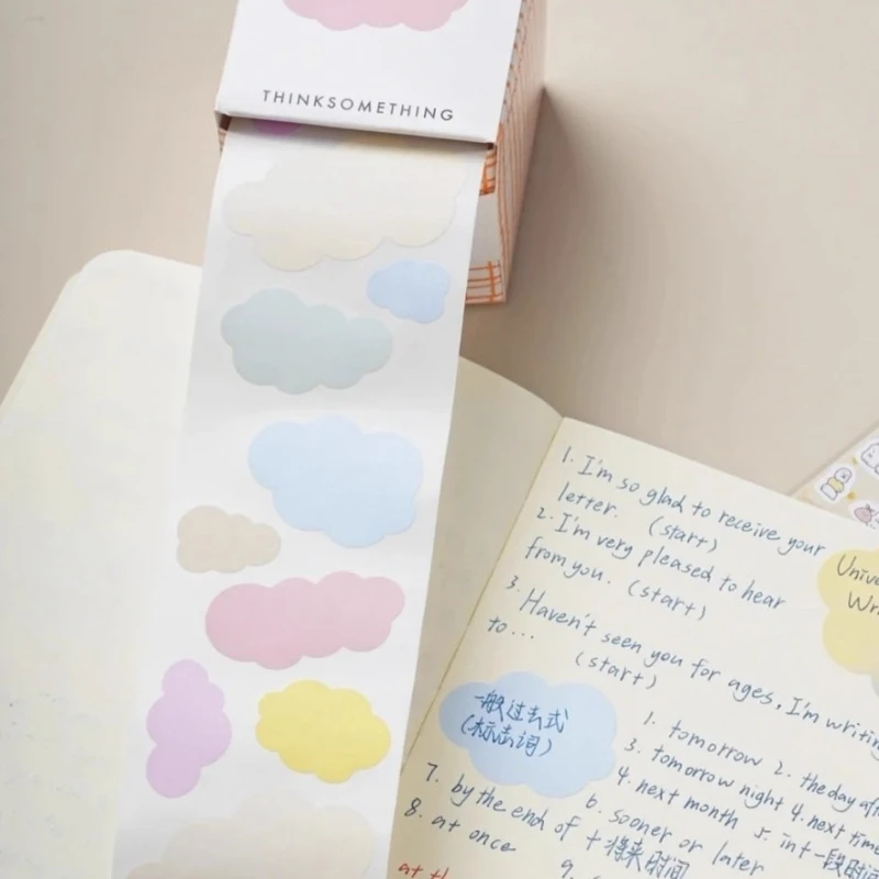 Ins‑Style Pull‑Out Colorful Sticky Notes, Tearable Self‑Adhesive Memo Pad, Student Decorative Stationery Sticker Supplies