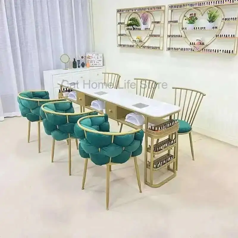 

Lashing Nail Office Tech Supplies Table Purple Led Manicure Professional Luxury Aspiration Lamps Polish Storage Bag Tables Fan