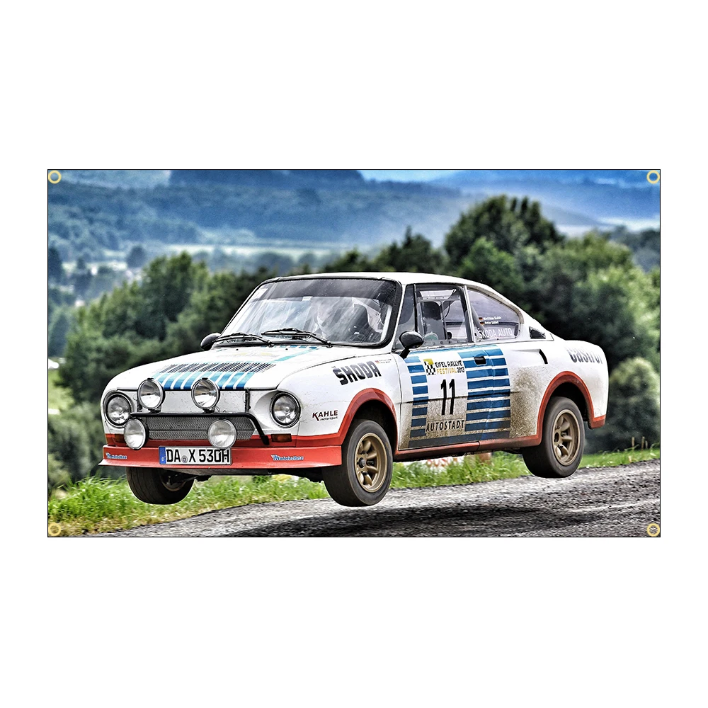 S-Skoda-s Car Flag Banner Polyester Printed 130 RS Car Poster 60x90cm 90x150cm Garage Decor for Auto Enthusiasts, Room Decor