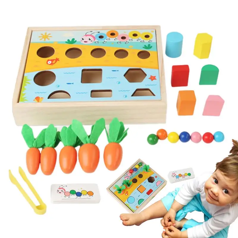

Baby Shape Sorter Toy Wood Educational Shape Matching Game Sorting & Stacking Games For Boy Girl Preschool Education School