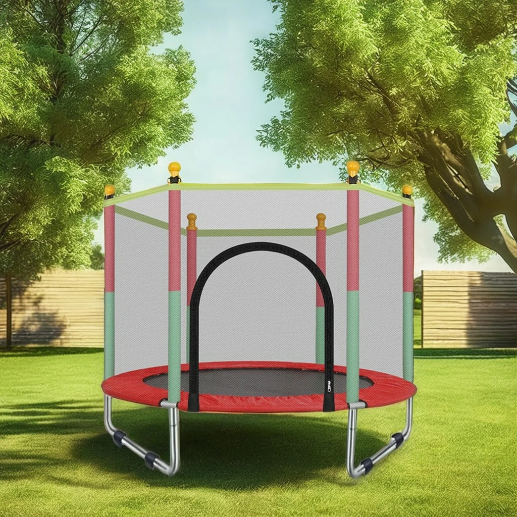 

Household Kids Trampoline Gymnastic Trampoline With Safety Net Fabric Trampoline for Indoor Playground for Home Use