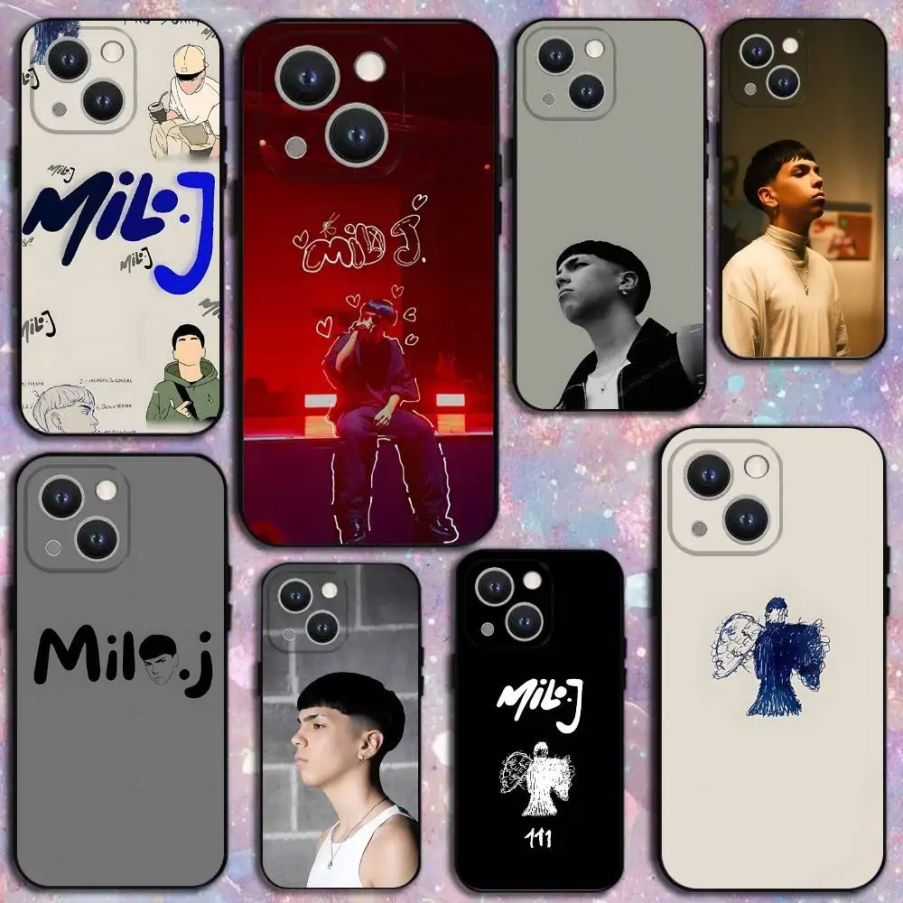 

Singer Milo j Phone Case For iPhone 16,15,14,13,12,11 Plus,Pro Max,XS,X,XR,SE,Mini,8,7,Soft Silicone Black Cover