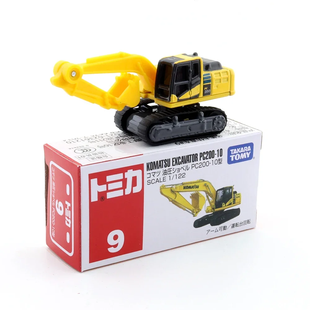 TAKARA TOMY Tomica Diecast No.009 Komatsu Power Shovel PC200 Galeo R Die-casting Automotive Model Ornaments Cas Toys Decorations