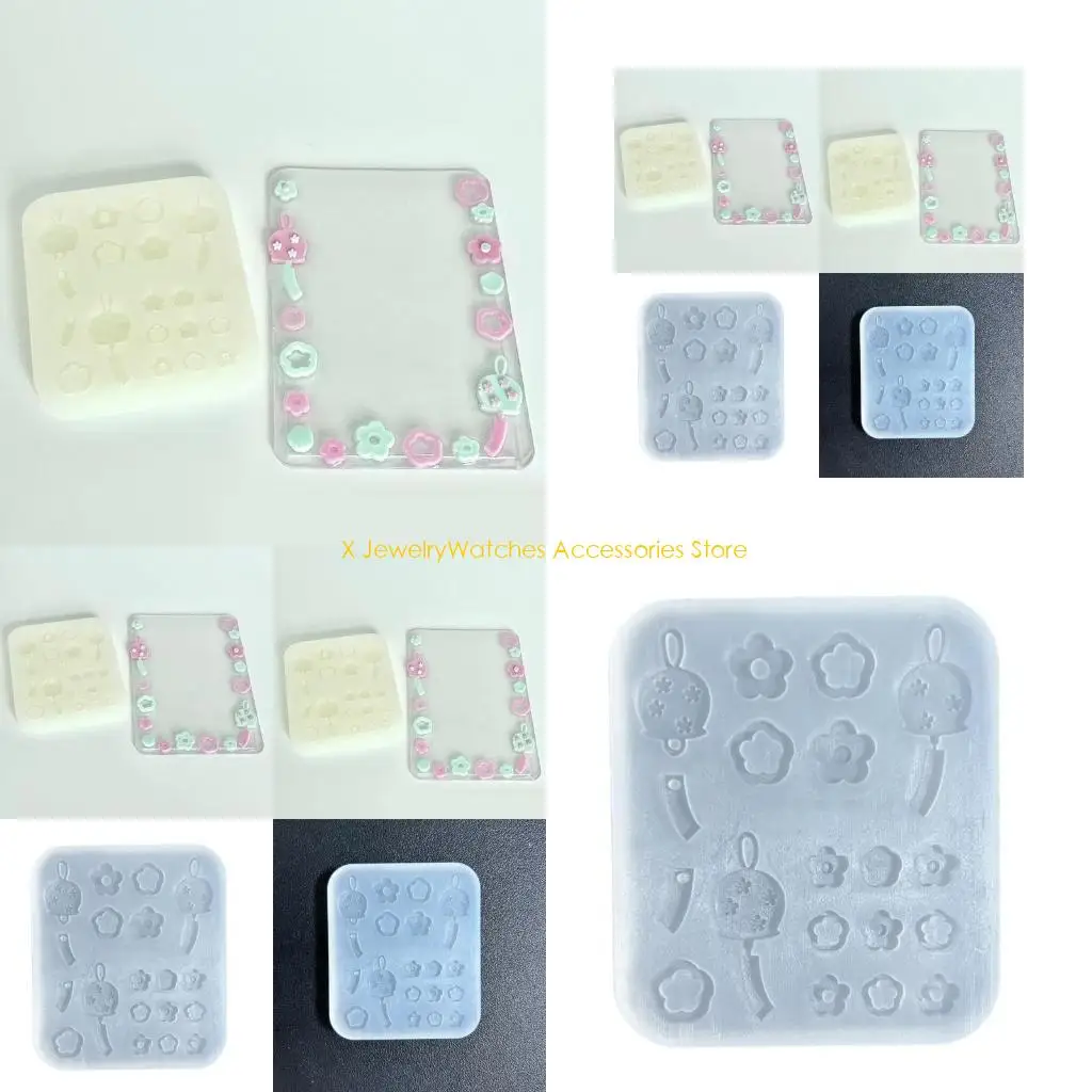 

31KD Flower Parts Silicone Mold Resin Shaking Cup Mold for Pendant Jewelry