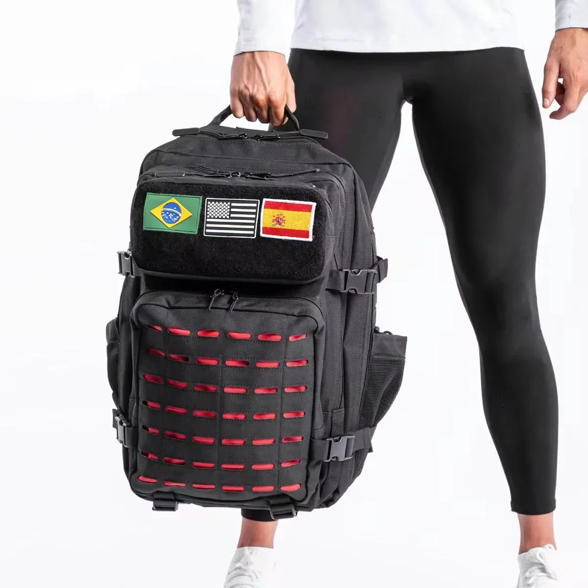 

LANGMAO17 дюймов, одобренный как ручная кладь, водонепроницаемый уличный тактический дорожный рюкзак для треккинга, рыбалки, охоты, тренажерного зала, рюкзаки