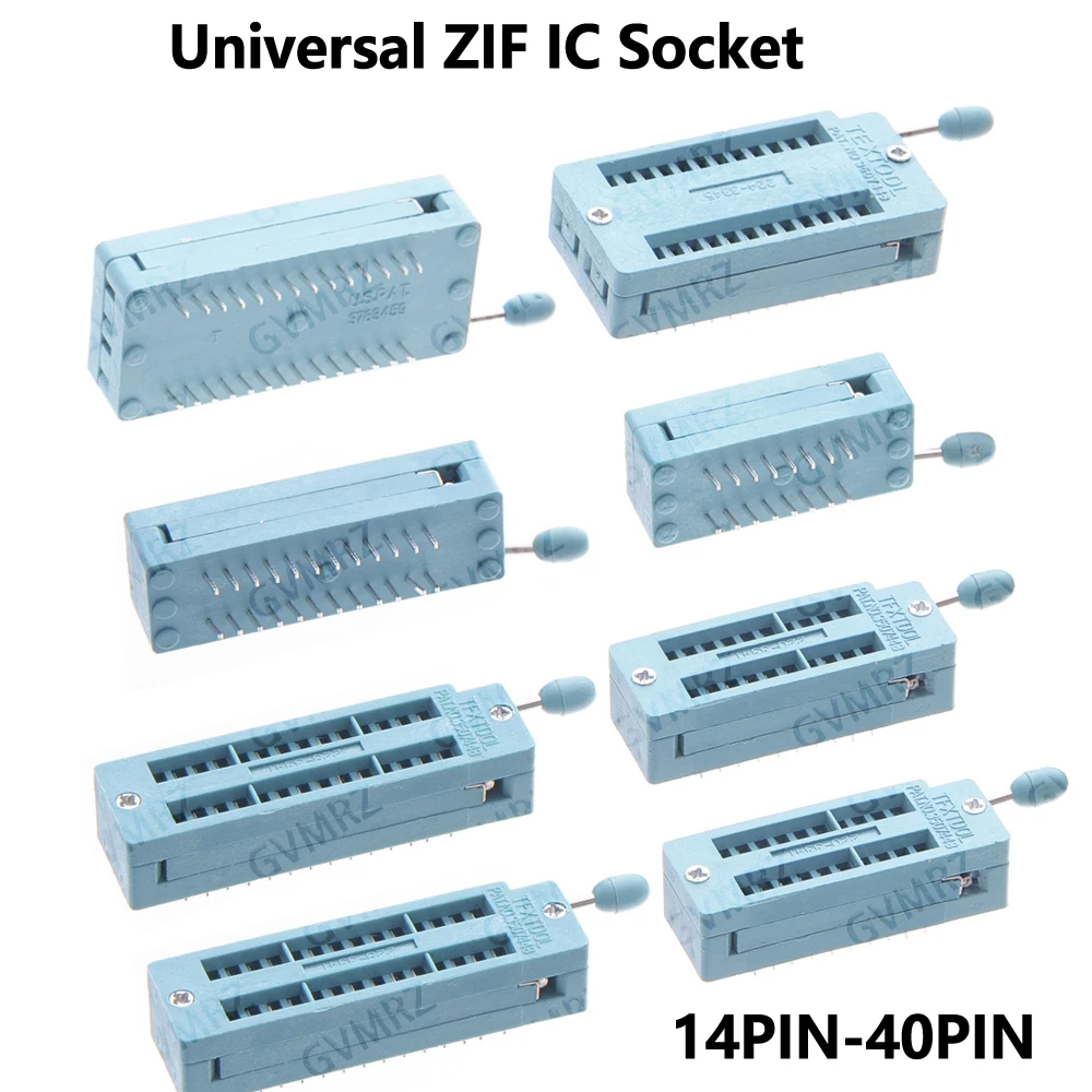 1PCS Universal ZIF IC Socket Lever Type DIP PCB Adapter for DIY Electronics