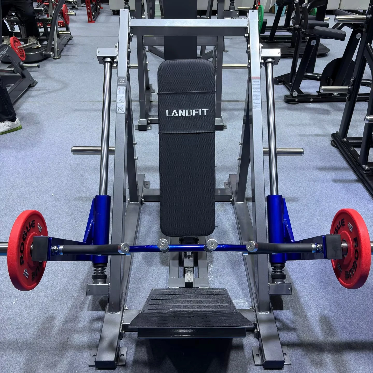 헬스장 기구 상업용 근력 강화 플레이트 로드식 등 운동 리니어 로잉 머신 LD-9116