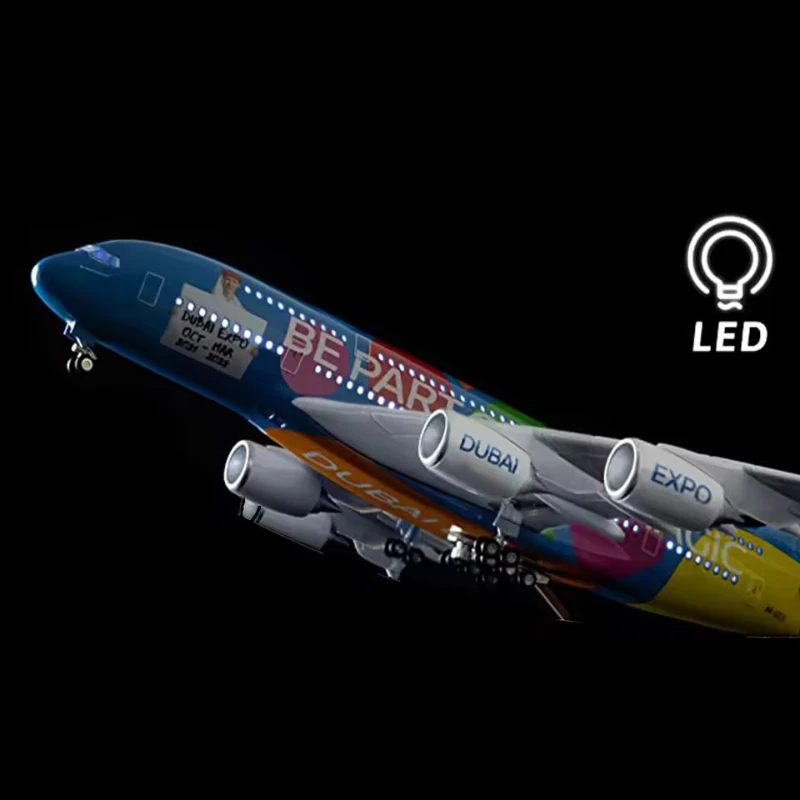 جديد 1/150 مقياس الإمارات A380 طائرة نموذجية طائرة الخطوط الجوية الطائرات ث ضوء دييكاست الراتنج جمع عرض اللعب الهدايا
