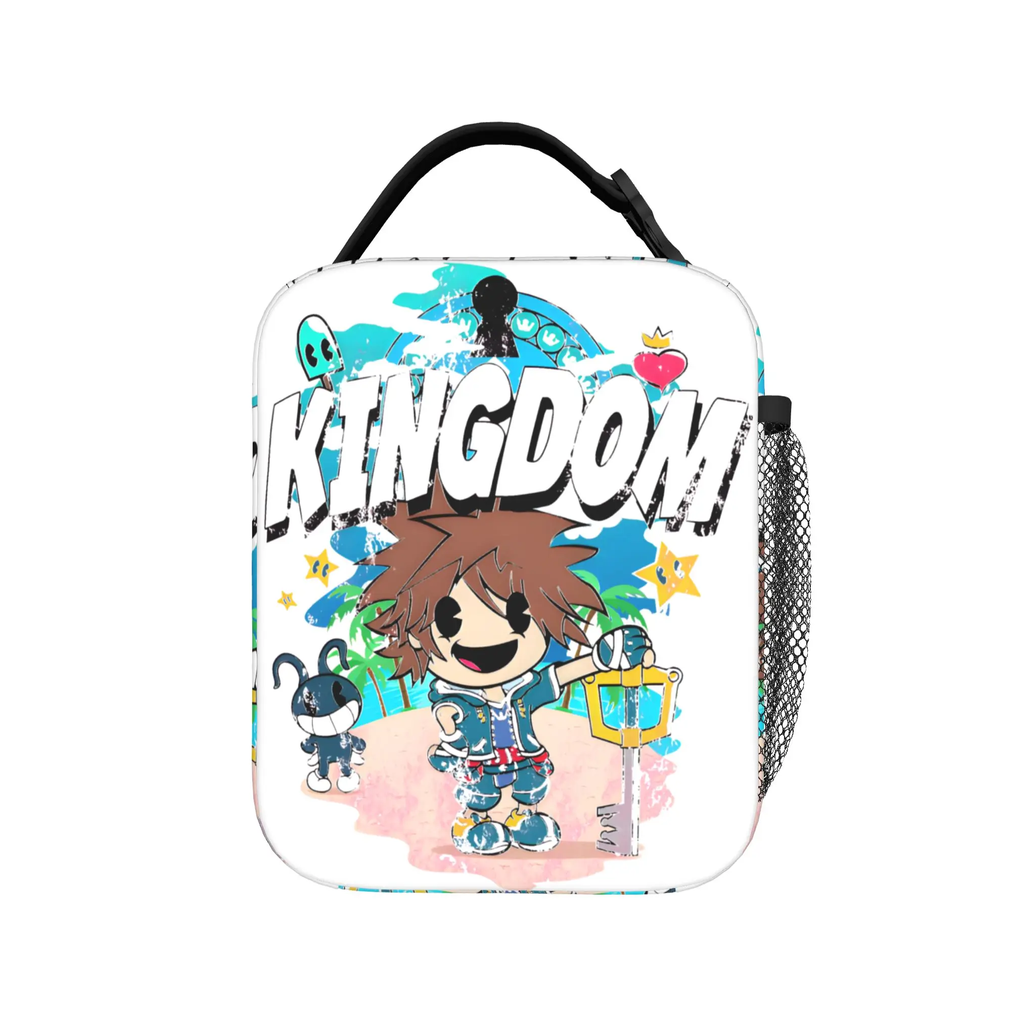 Kingdom Hearts Thermal Insulated Lunch Bag for Travel  Portable Food Bag Container Thermal Cooler Food Box