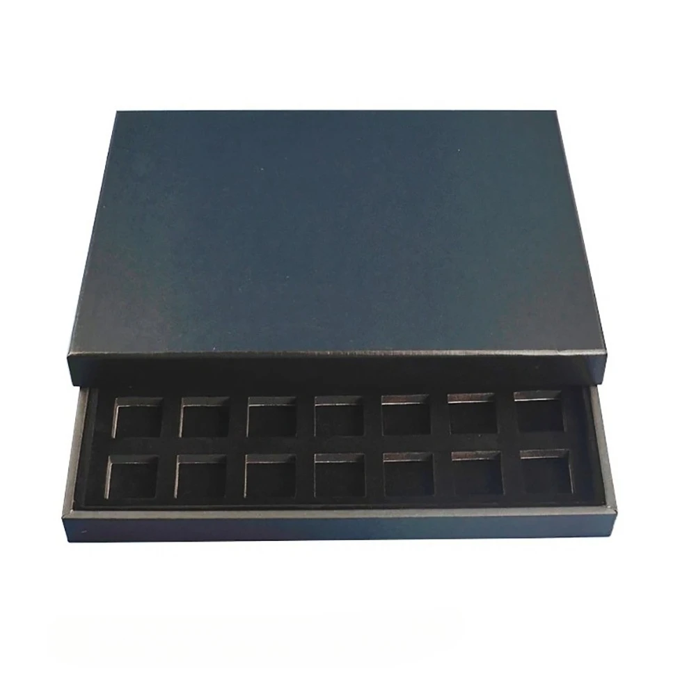 

Поднос для хранения драгоценных камней с крышкой, квадратная коробка для драгоценных камней с бриллиантами, органайзер для пирсинга ювелирных изделий, держатель из камня и циркона, витрина, черный