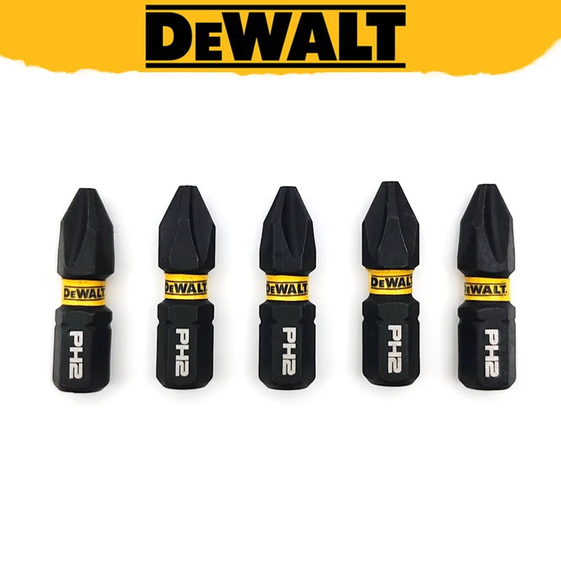 DEWALT PH2 25MM Black Bits Impact Screwdriver Head HSS High Hardness Wear Resistant Power Tool Accessories