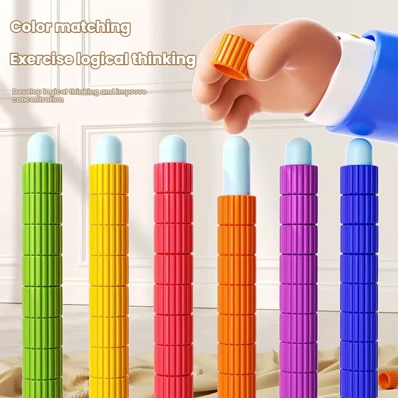 Baby Color‑Matching Recognition Classification Stacking Sorting Games Learning Educational Toys Montessori Blocks toy For Babies