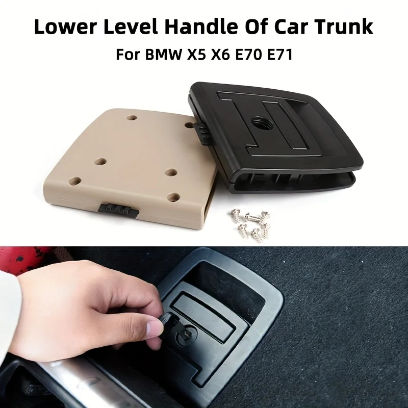Car Trunk Lower Level Handle With Lock Hole Without Lock For BMW X5 X6 E70 E71 Black Beige 51479120283 51479120284 2007-2018