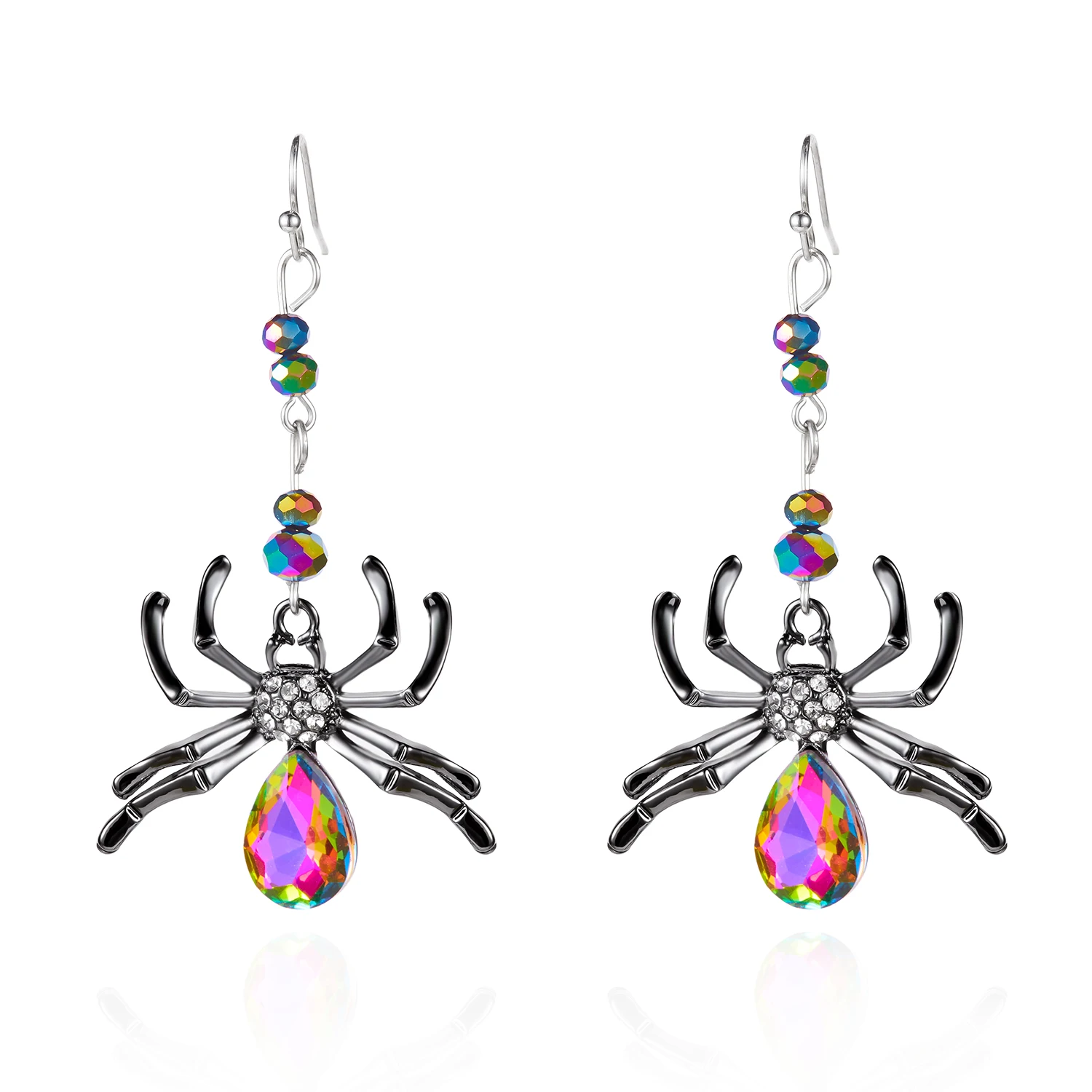 Trendige Halloween Lustige Kürbis-Ohrhänger für Frauen Asymmetrische Totenkopf-Skelett-Ohrhänger Party-Schmuck Geschenke 2025 – Detail 32
