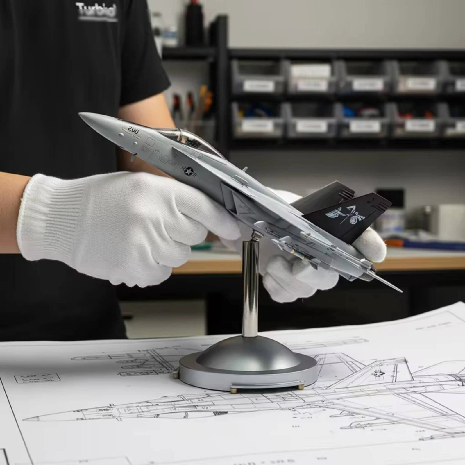 F/A-18 Model Aircraft Collectible Aircraft Model Static Realistic for Collectors, Desk, Shelf