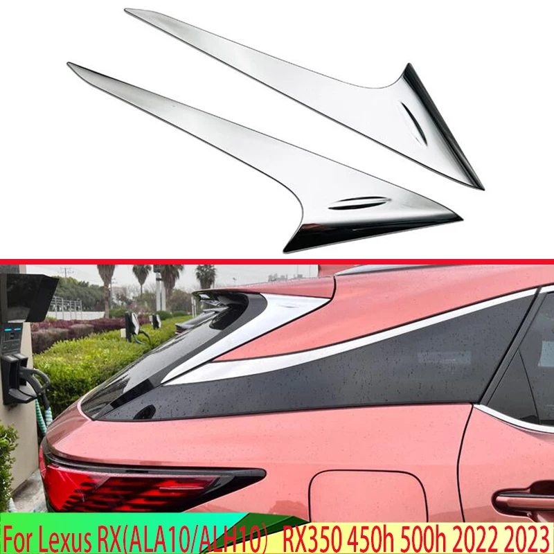 For Lexus RX(ALA10/ALH10）RX350 450h 500h 2022 2023 ABS Chrome Side Door Rear View Window Spoiler Cover Trim Insert Garnish Bezel