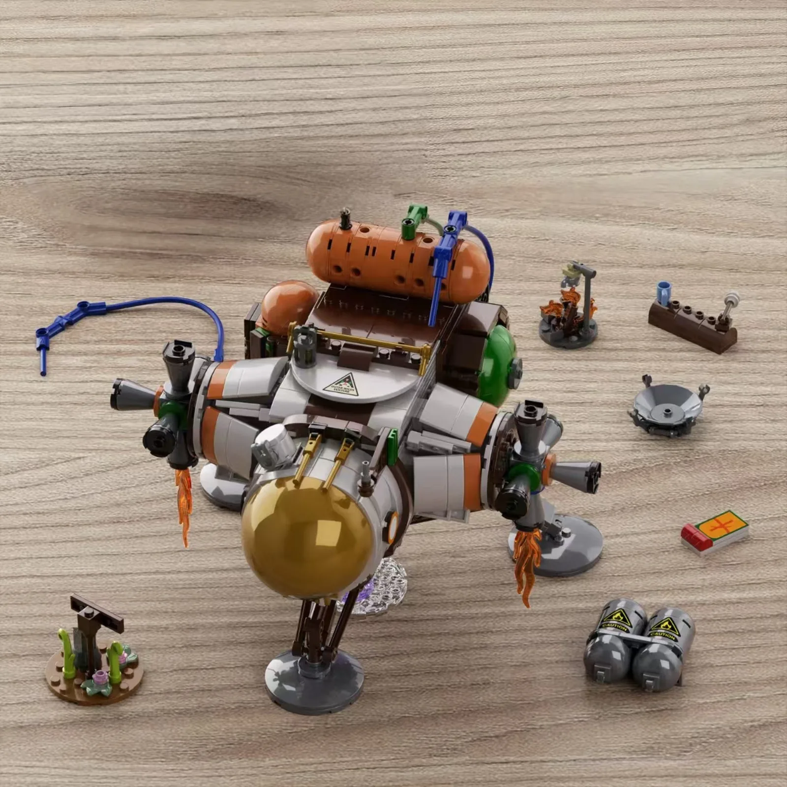 

Набор строительных блоков космического корабля Outers, дикий космический корабль, кирпичи, модель игрушки, рождественские подарки для взрослых и фанатов (879 шт.)