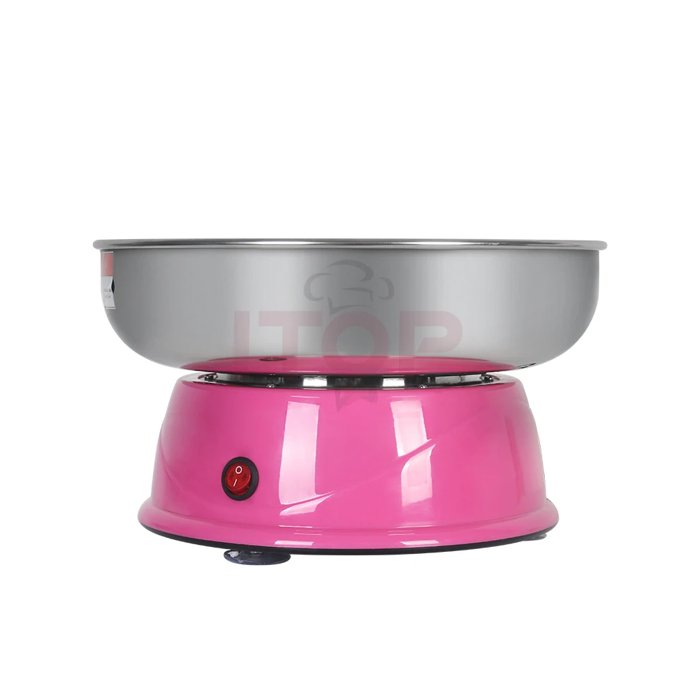 GZKITCHEN Candy Floss Machine for Home Hot Sugar Manufacturing Automatic Cotton Pink Set Steel Key Stainless Power Item