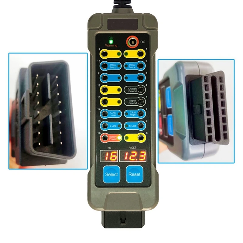 

M0t-rAuto Car Break Out Box OBDII Obd Breakout Box Car Protocol Detector Car Obd2 Interface Car Monitor with Pin Out
