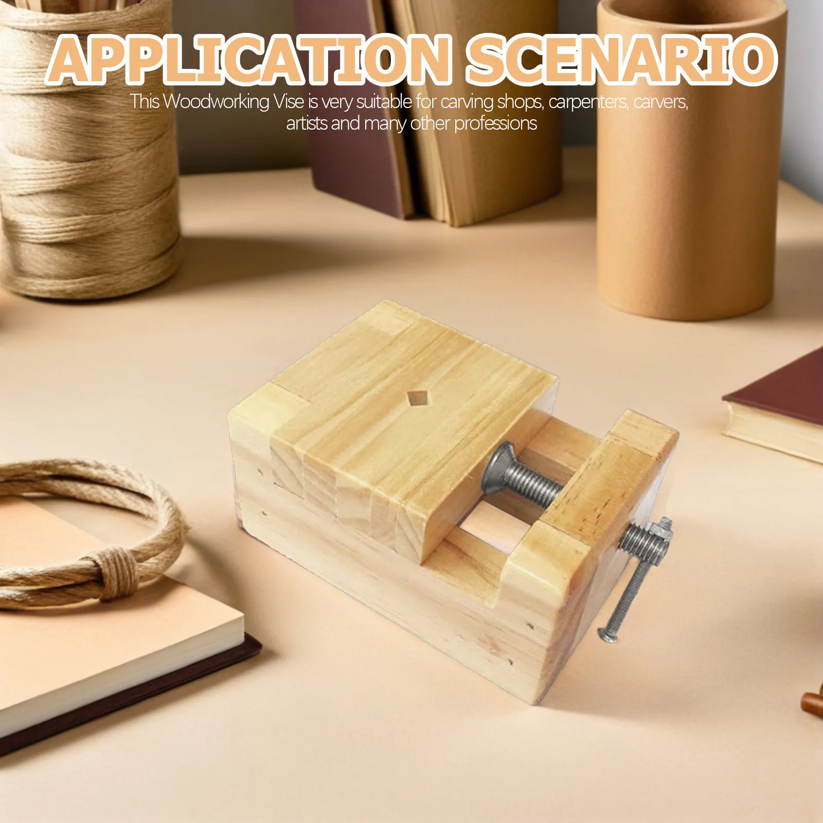 Seal Carving Bed Wooden Clamp Professional Wood Vise for Stone Carving Handcraft Stamp Tool Woodworking Vise Wood Working Clamp