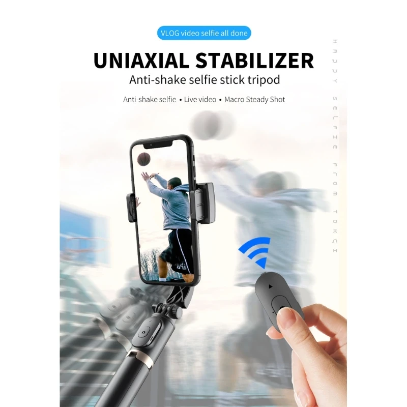 Handheld Gimbal Smartphone Bluetooth-compatible Anti-Shake Handheld Stabilizer Tripod Selfie Folding for DropShipping