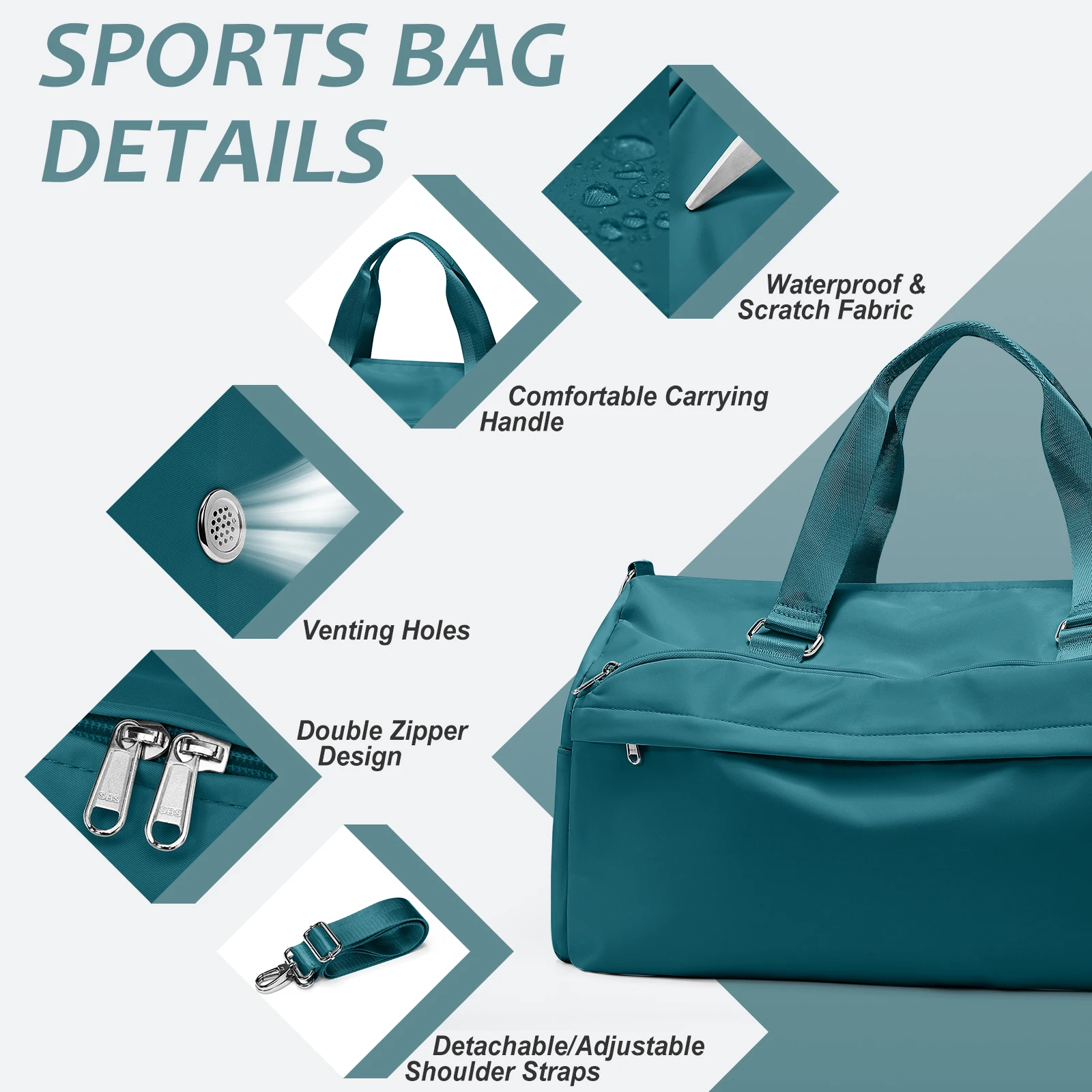 Women Sport Travel Duffel Bags Carry on Bag Gym Bag,  Men Women Hand Luggage Bag Backpack, Large Capacity Camp fold Travel Bag