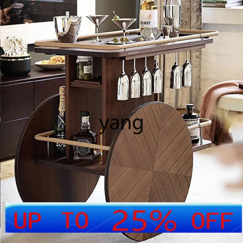 

CX solid wood high-grade wine and wine cabinet cart multi-functional iron dining car