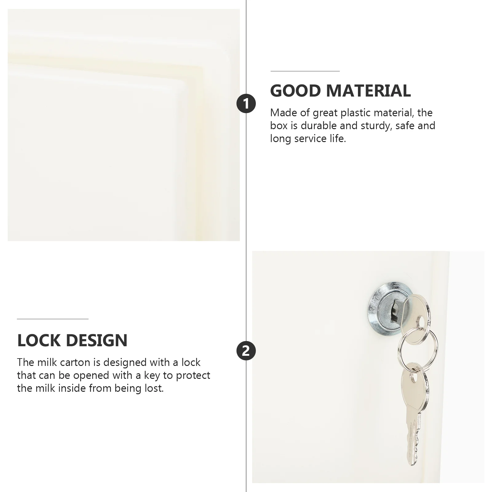 

Plastic Wall Mount Mailbox with Lock for Outside Space Saving Hanging Milk Box Organizer Retro Style Mailbox with Lock