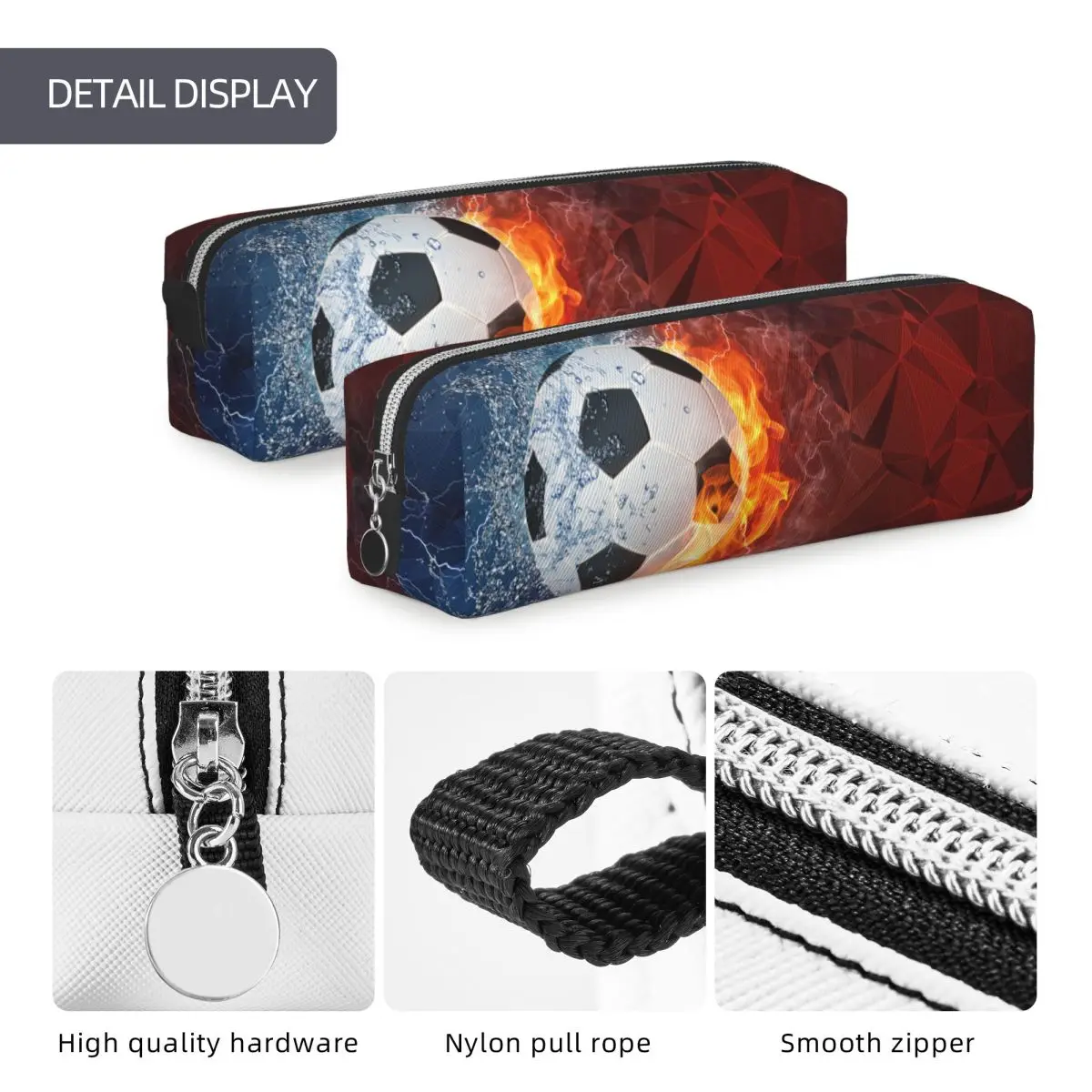 مقلمة كرة القدم، كرات كرة القدم، مقلمة رياضية، صندوق أقلام للطلاب، حقيبة ذات سعة كبيرة، لوازم مدرسية، أدوات مكتبية هدية