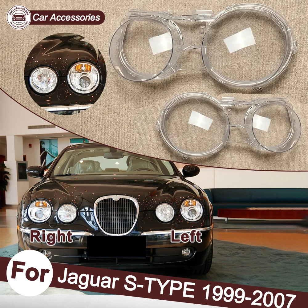 

Car Front Headlight Cover Glass Lens Shell Case Head Light Lampshade Plexiglass lamp shell 1999 2000 2001-2007 For Jaguar S-TYPE
