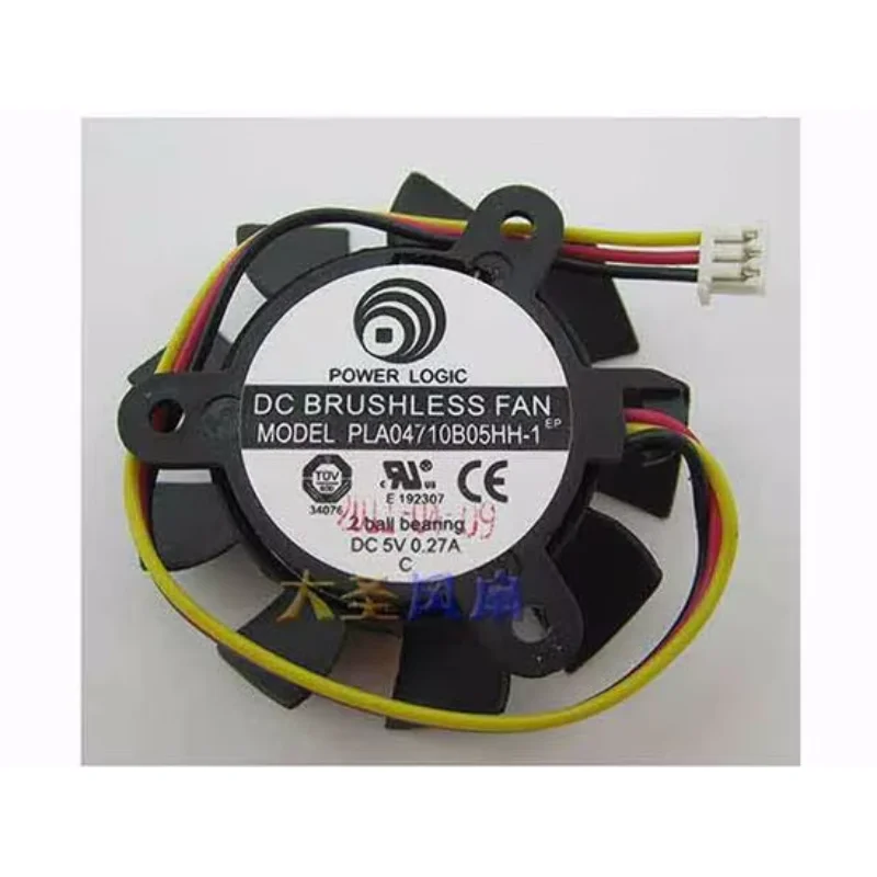 Power Logic PLA04710B05HH-1 DC 5V 0.27A 37 mm Dia. 25mm c.t.c 3-Wire