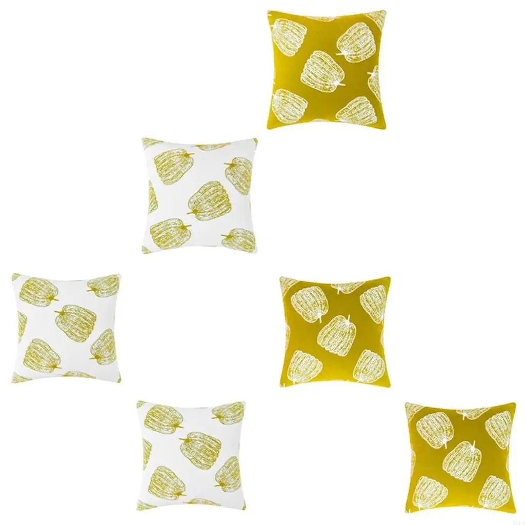 

Y9ua 2pcs поволочки с красочной тыквенной осень осень подушка подушка подушка для сезонного дивана домашнего декориона