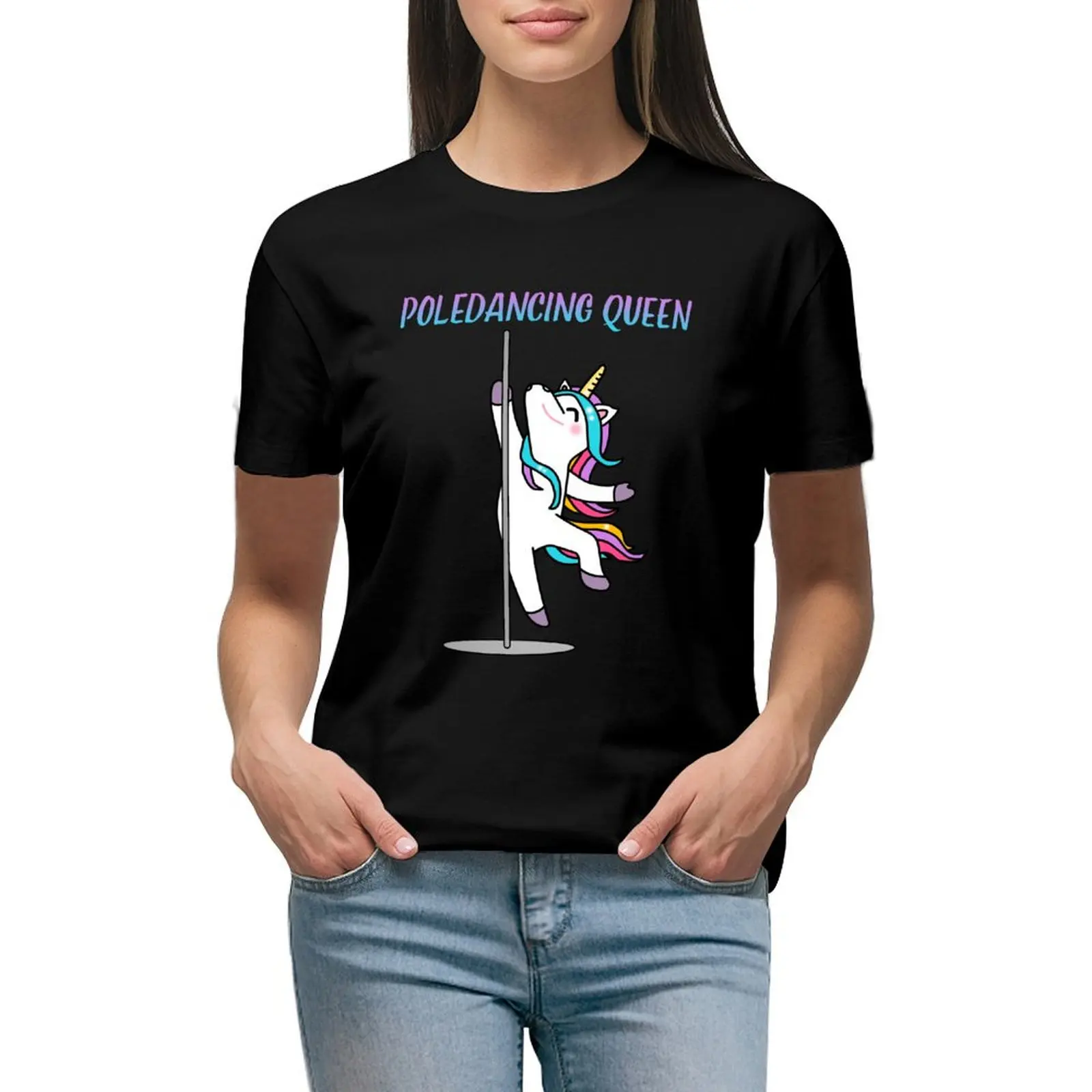 Unicorn Pole Dancing Poledancing Queen Pole Dance Unicorn Pole Dancer T-shirt cute tops tees anime clothes t shirt Women