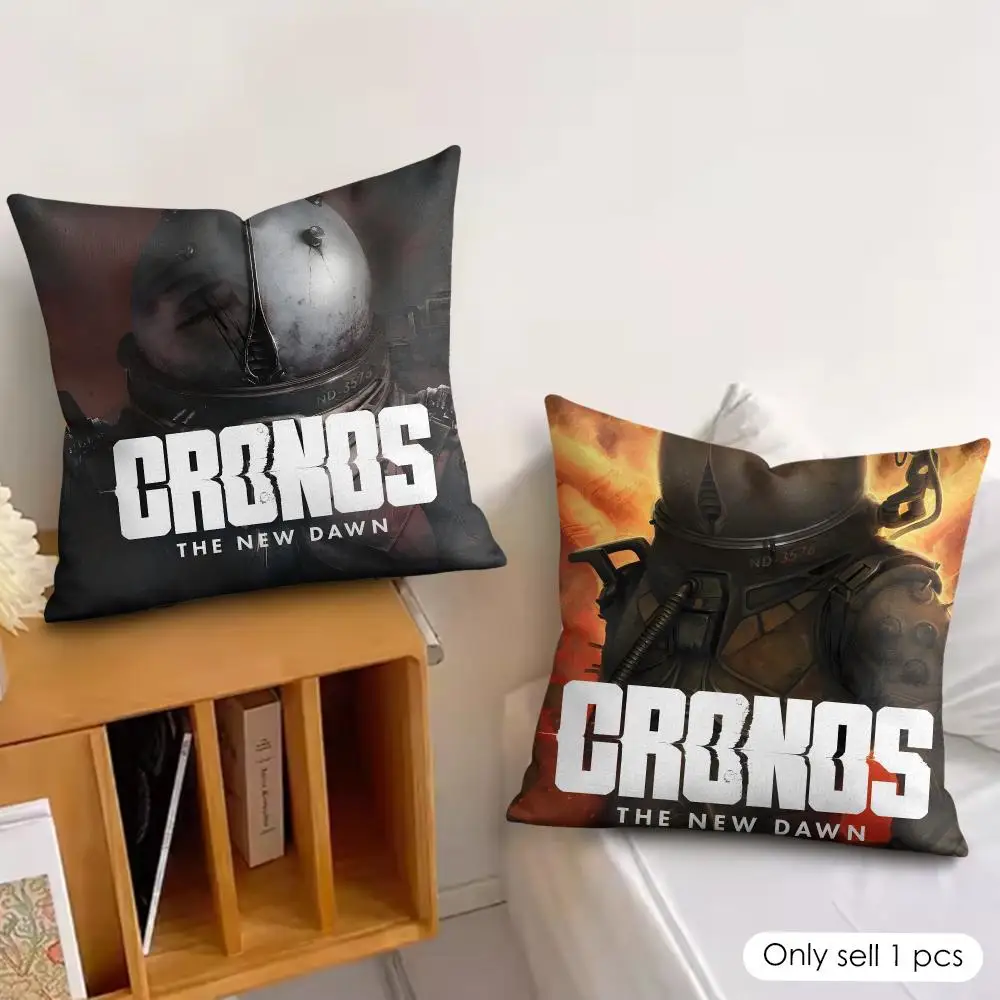 Video Game C-Cronos The New Dawn Cushion Cover Wrinkle-Resistant Short Plush Pillow Case Breathable Machine-Washable