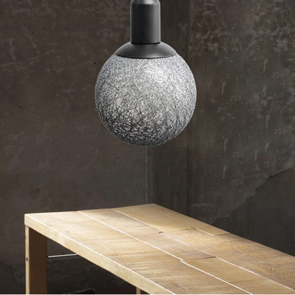 Led سلسلة الثريا رمادي القطن الكرة سحب الحبل ضوء لغرفة المعيشة غرفة نوم زينة عيد الميلاد ليلة مصباح إضاءة داخلية #6