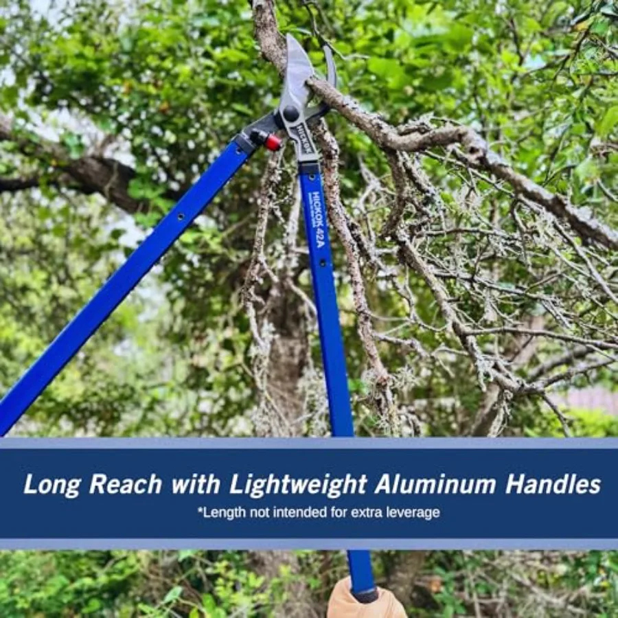 Loppers شديدة التحمل لتقليم الأشجار وقطع الفروع بمقبض طويل 42 بوصة: مقصات تشذيب خفيفة الوزن من الألومنيوم للمحترفين