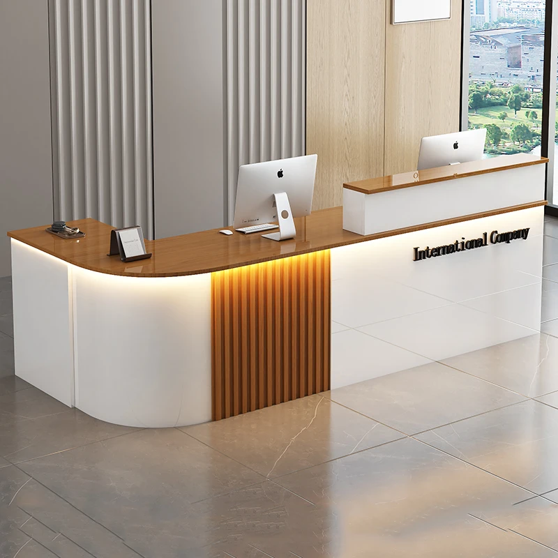 Home Counter Reception Cosmetics Aesthetic Furniture Modern Luxury Restaurant Luxurious Office Desk Help Muebles Receiption