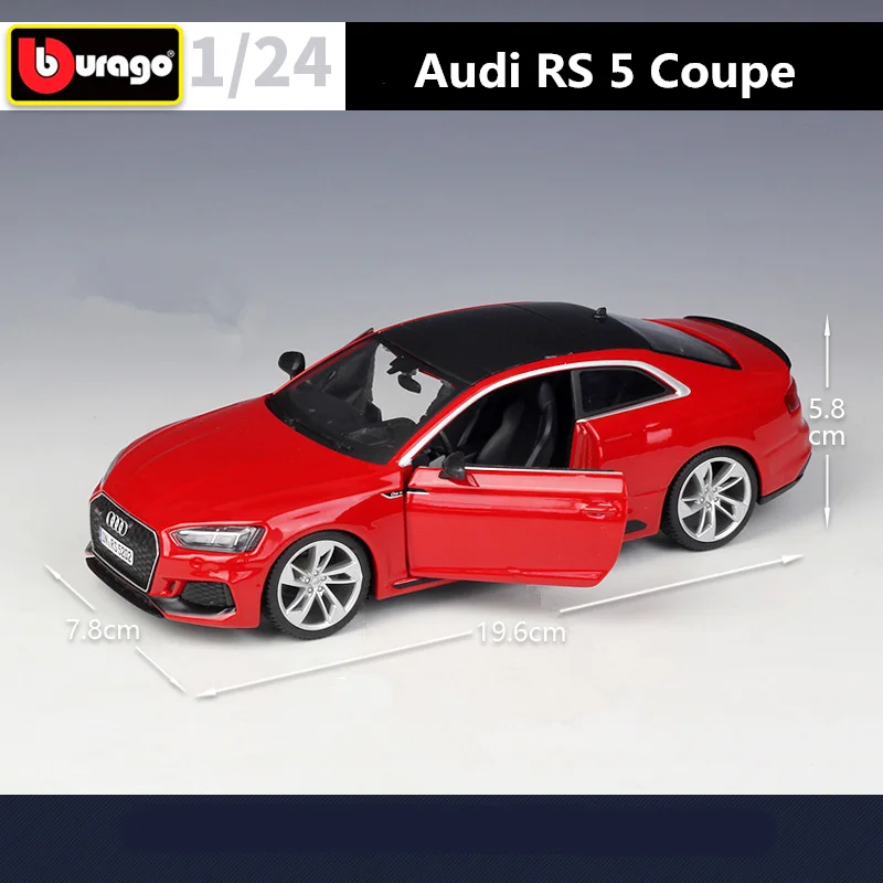 Bburago 1:24 Audi RS5 Coupe Alloy Sports Car Model Diecast Metal Toy Vehicles Car Model Simulation Collection Childrens Toy Gift