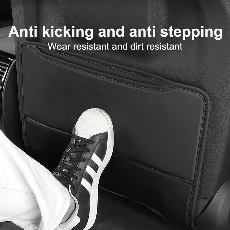 1pcs High Quality Car Seat Back Protector Anti Kick Pad Prevent Dirt Leather Cover For Genesis EQ900 G70 G80 G90 GV60 GV80 GV90