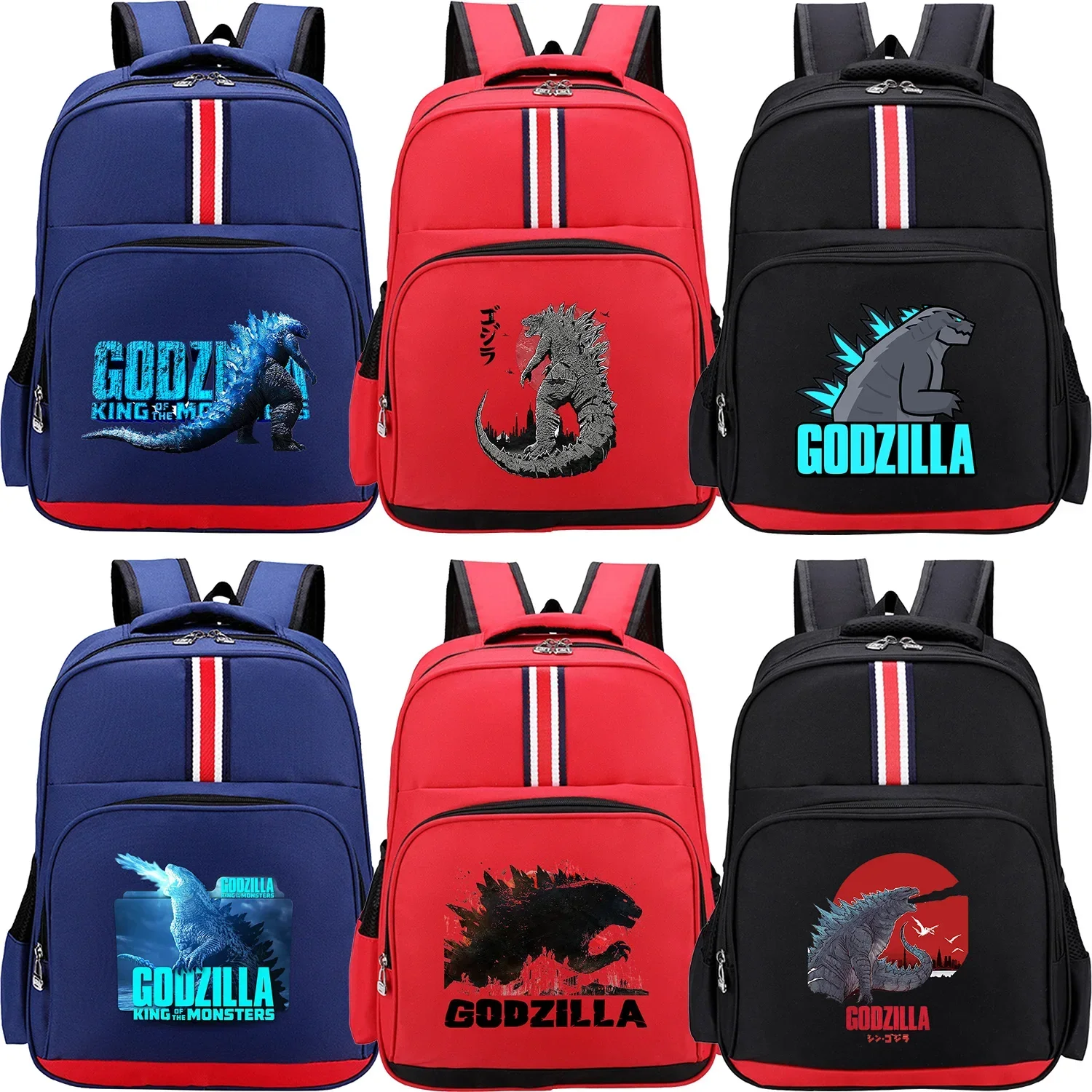 Godzillas nuovo zaino per bambini dinosauro mostro zainetto primario grande capacità scuola studente scuola borsa Anime borse regalo per bambini