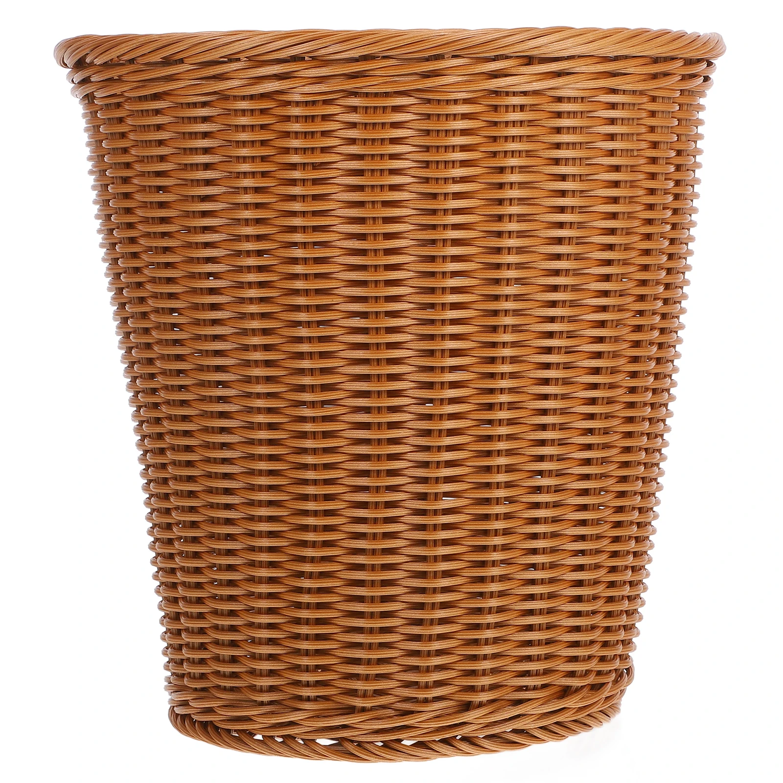 

Woven Trash Can Small Bins for Bedroom Kitchen Waste Basket Nursery Vintage Garbage Containers Plastic Eco Friendly Sturdy