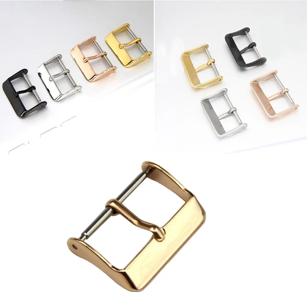 1Pcs Stainless Steel Watch Buckle Durable Simple Style Clasp for Silicone Electronic Bands 18mm Golden Accessory