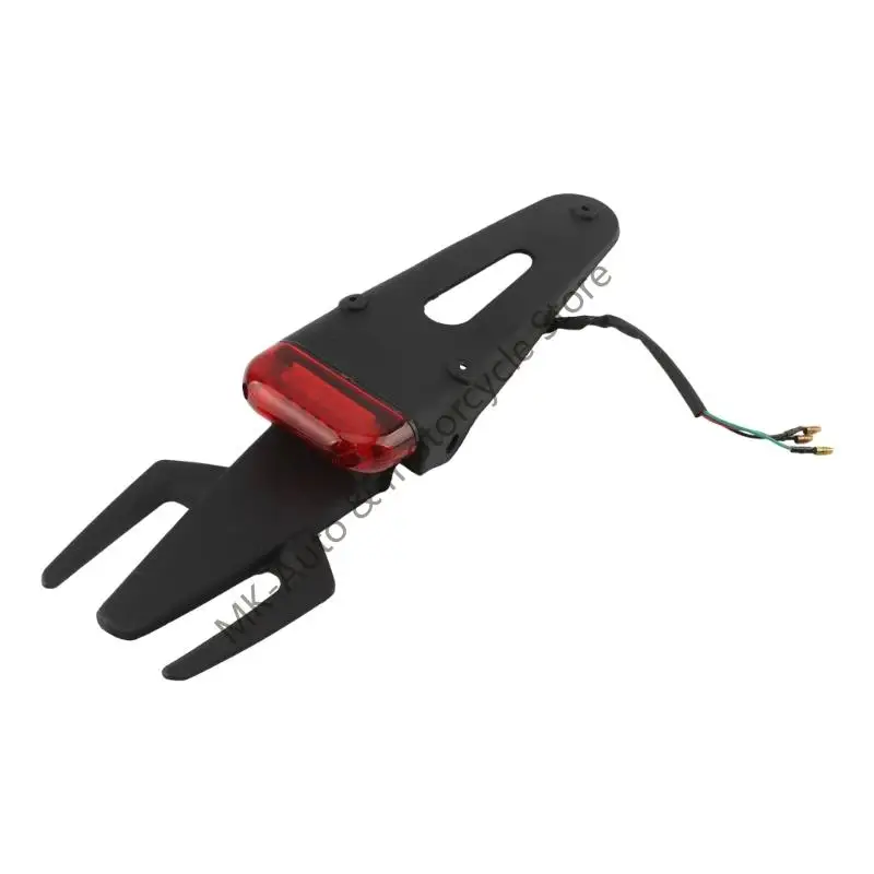 

F62F Waterproof Motorcycle Rear Mudguard with 12V LED Brake Light Easy Install Universal Bracket for road Adventures