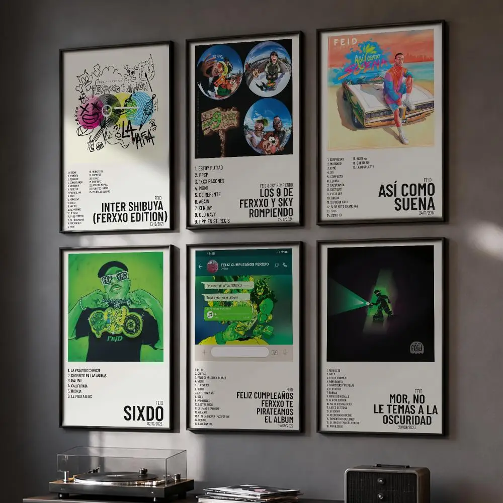 F-Feid Rapper Album Poster HD Home Wall Stickers House Hallway Living Room Bedroom Bar Office Decor Art Prints