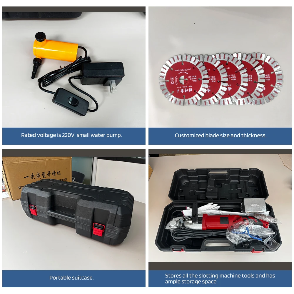 آلة قطع السباكين على الحائط من الطوب والجدران، آلة قطع الأخدود الخرسانية للجدار