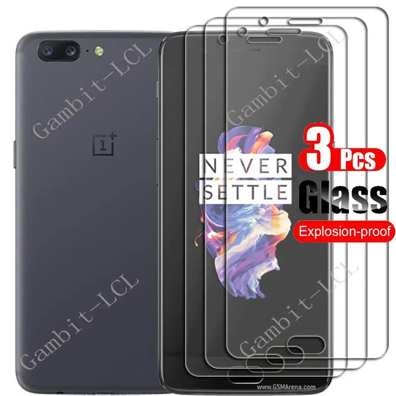 Protector de pantalla de vidrio templado para OnePlus 5, película protectora de 5,5 pulgadas para OnePlus 5 One Plus A5000, 1-3 piezas