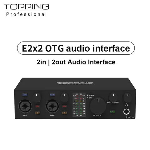 TOPPING E2x2 OTG аудиоинтерфейс с поддержкой USB-C — фото устройства